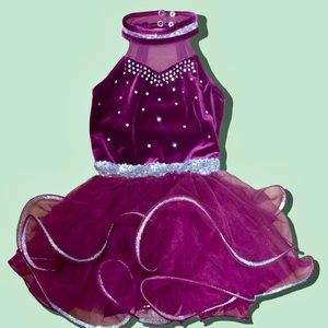 Toddler Dance dress 3T-4T burgundy